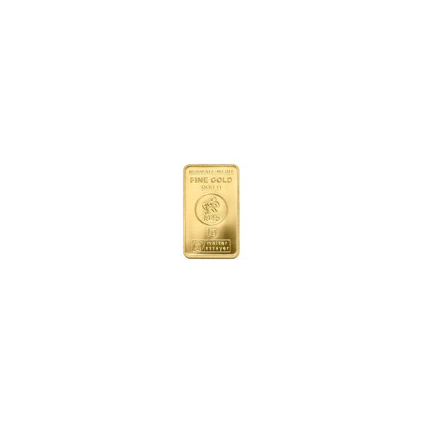 1g Vorderseite Gold Barren 300 Cmyk Sh - 1g Goldbarren 999,9 Feingold geprägt – LBMA zertifiziert von Heimerle & Meule