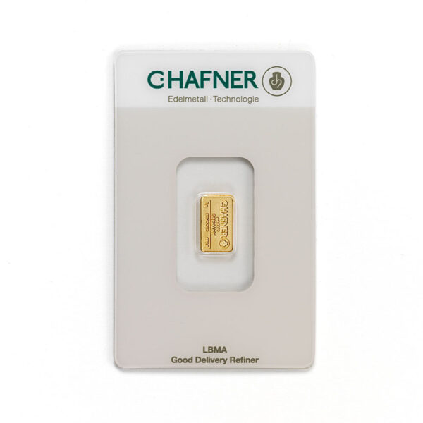1g Goldbarren 999.9 Feingold – C.Hafner