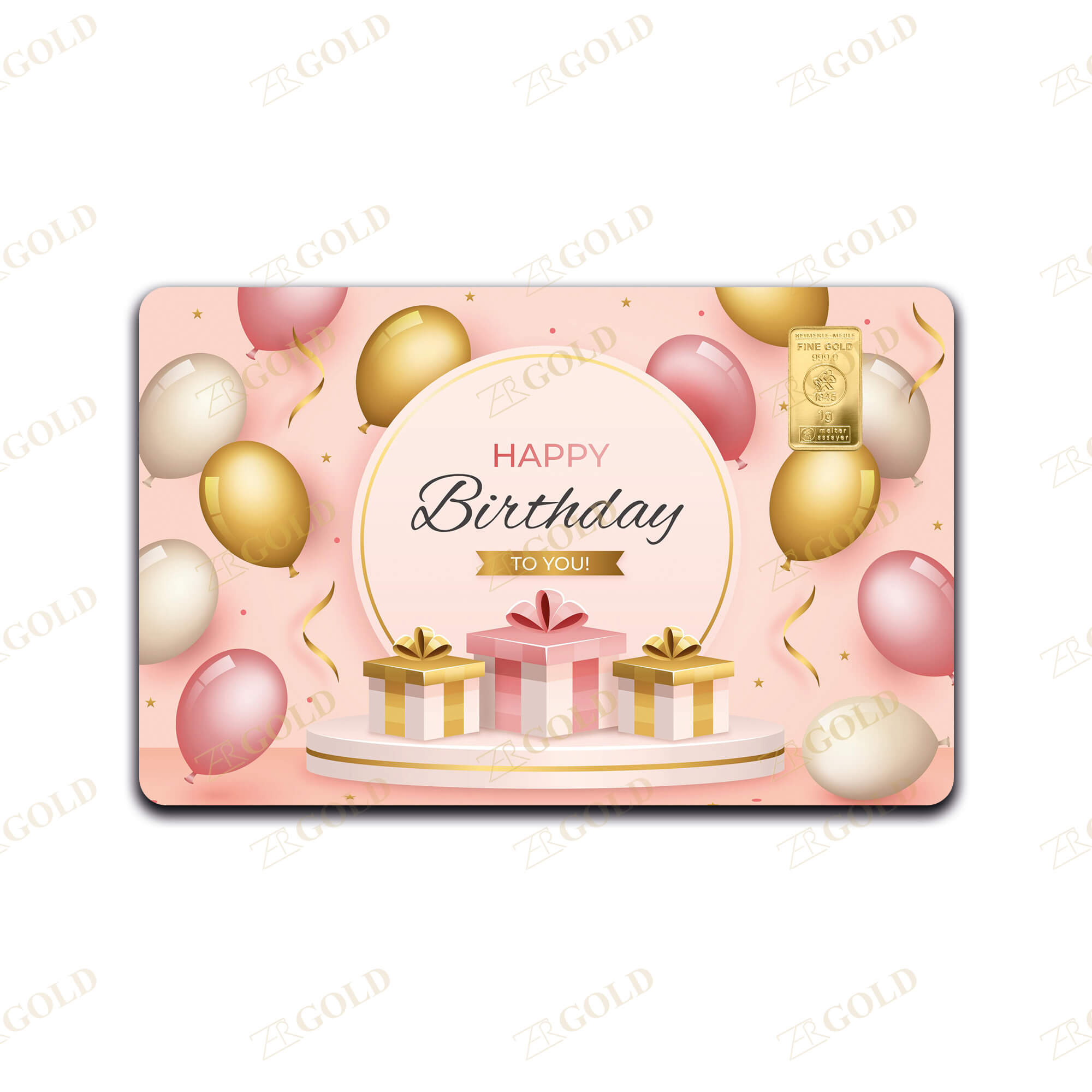 Geburtstag1 Geschenkkarte Geburtstag (2) 1g Goldbarren (999.9 Feingold) – Bild 1
