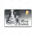 Geschenkkarte Merry Christmas (2) 1g Goldbarren (999.9 Feingold)