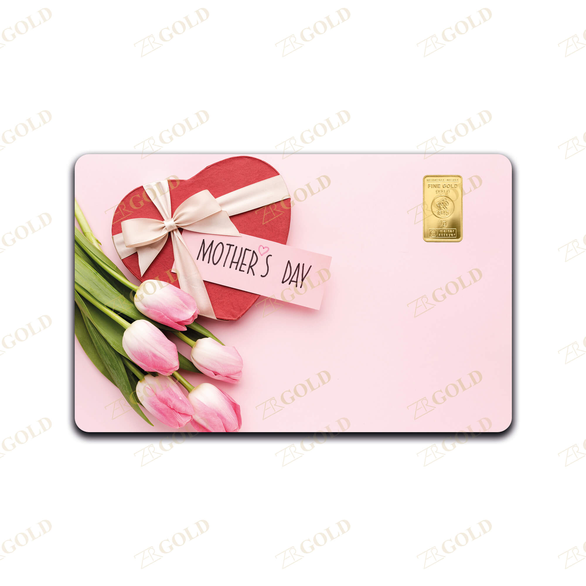 Mutter Tag 1 Geschenkkarte Mutter Tag (1) 1g Goldbarren (999.9 Feingold) – Bild 1