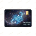 Geschenkkarte Sternzeichen "Skorpion" 1g Goldbarren (999.9 Feingold)