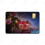 Geschenkkarte Weinachten (4) 1g Goldbarren (999.9 Feingold)