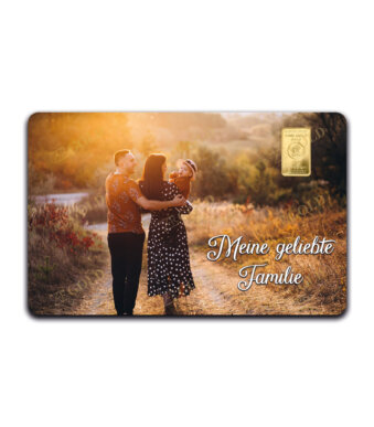 Geschenkkarte mit Foto Wunschtext Selbst Gestalten 1g Feingold 999.9